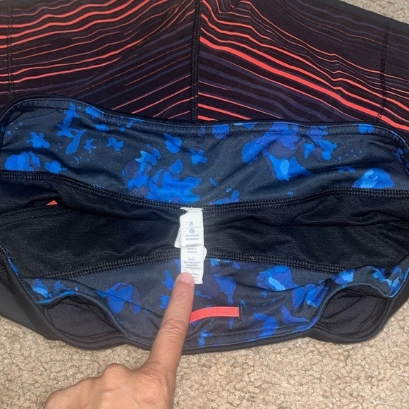 Lululemon Speed Short 4-Way Stretch Twisted Dune Alarming Black / Black 8 - Picture 8 of 8